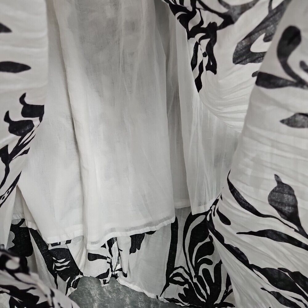 Cato Women's Skirt Pullon Black White asymetrical hem XL elastic waist lined - Picture 2 of 12